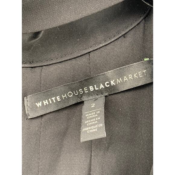 WHITE HOUSE BLACK MARKET Women's Black V-Neck Chocker Sleeveless Mini Dress SZ 2 - Picture 11 of 11